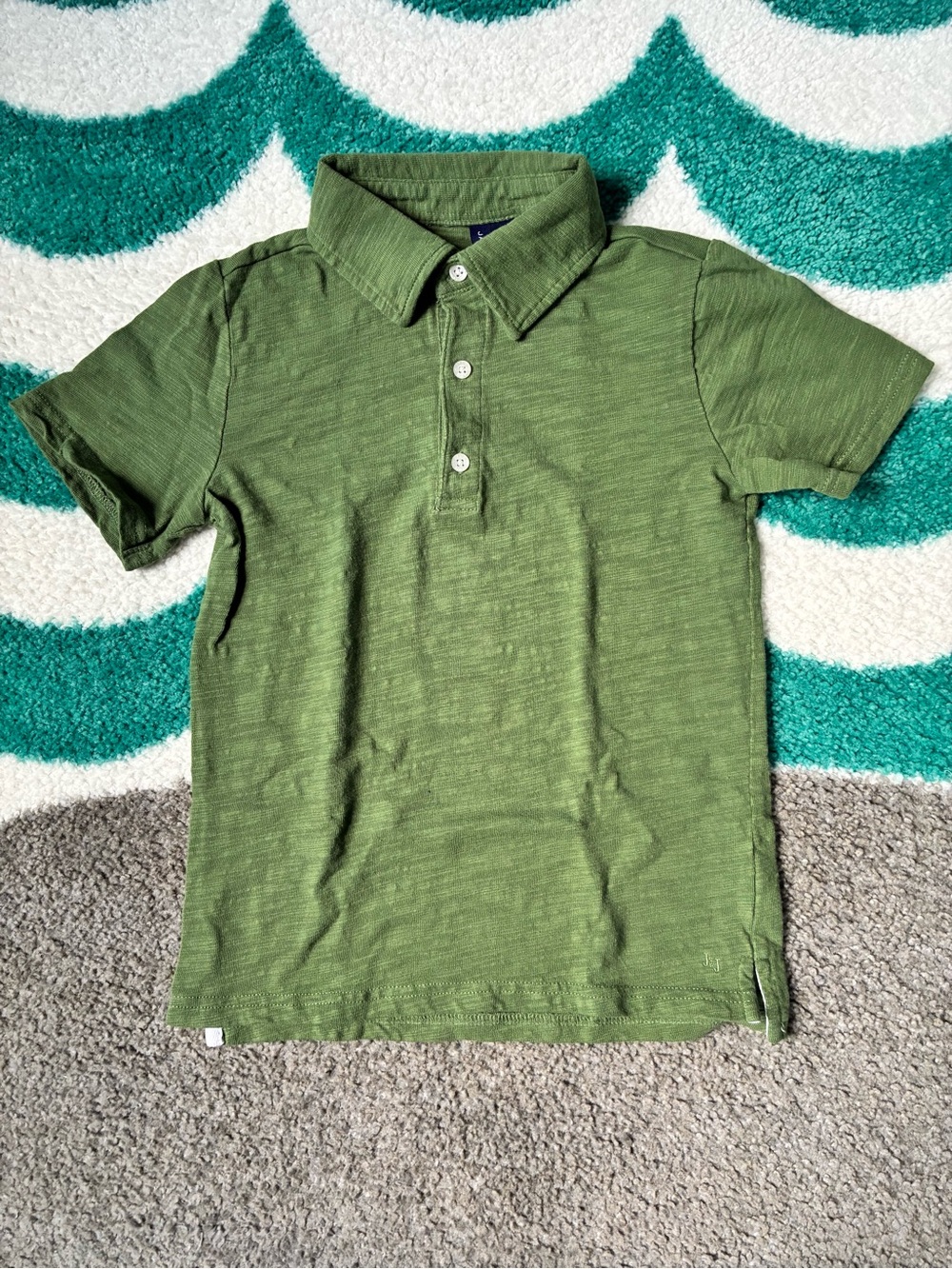 Janie and Jack Slub Polo (Leaf Green) Size 7